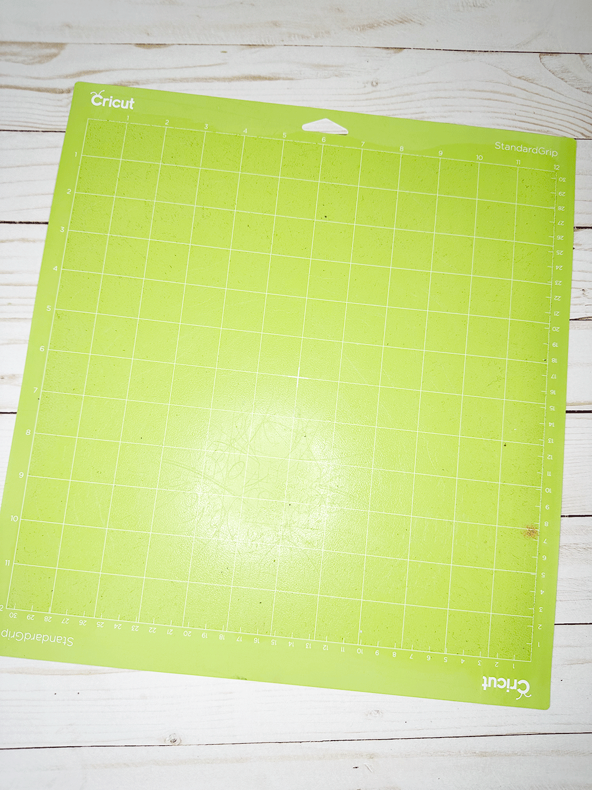 a mat cleaned using the how to clean a Cricut mat tutorial